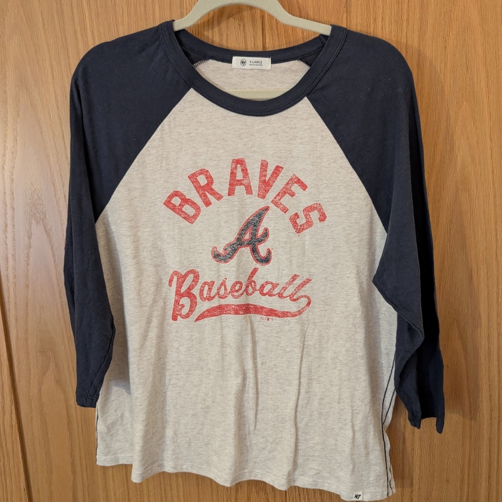 '47 Braves Women's 3/4 Length Sleeve Atlanta Braves Shirt